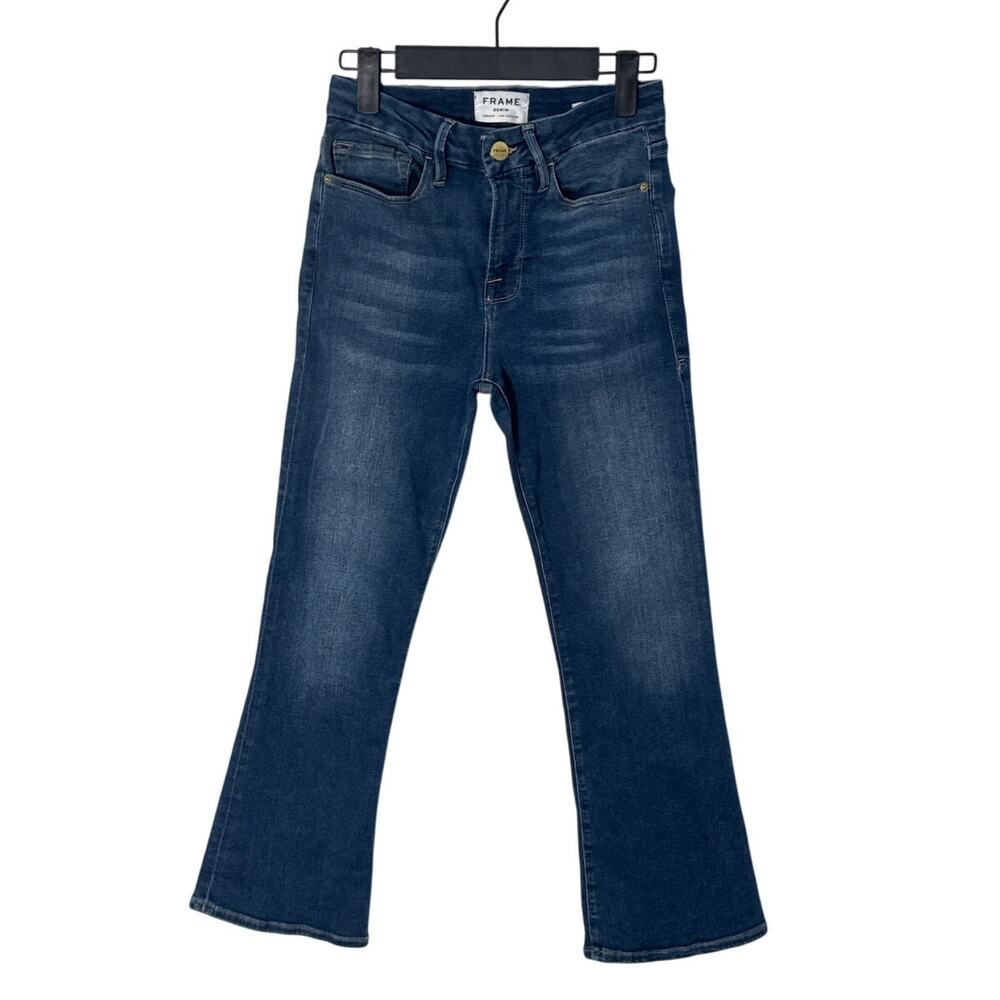 FRAME Denim Le Crop Mini Boot Jeans in Westcliff Medium Wash‎ Size 26 - Picture 4 of 15
